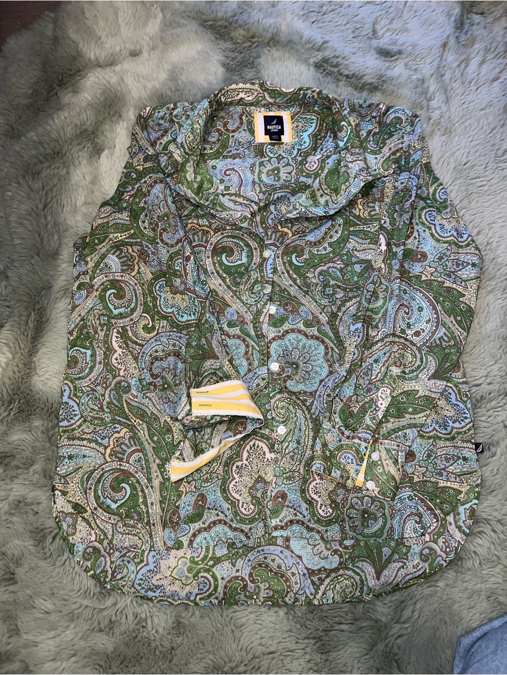 Nautica Multi-Color Paisley Button-Down Shirt